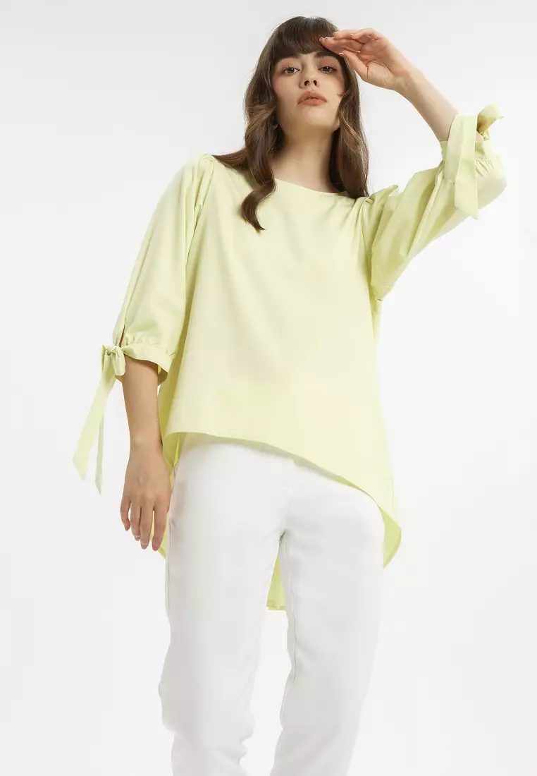 Minimal Derryl Blouse Lime Green