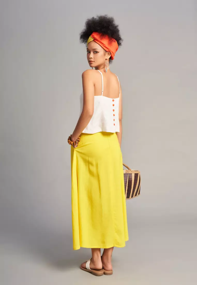 White Linen Halter Top