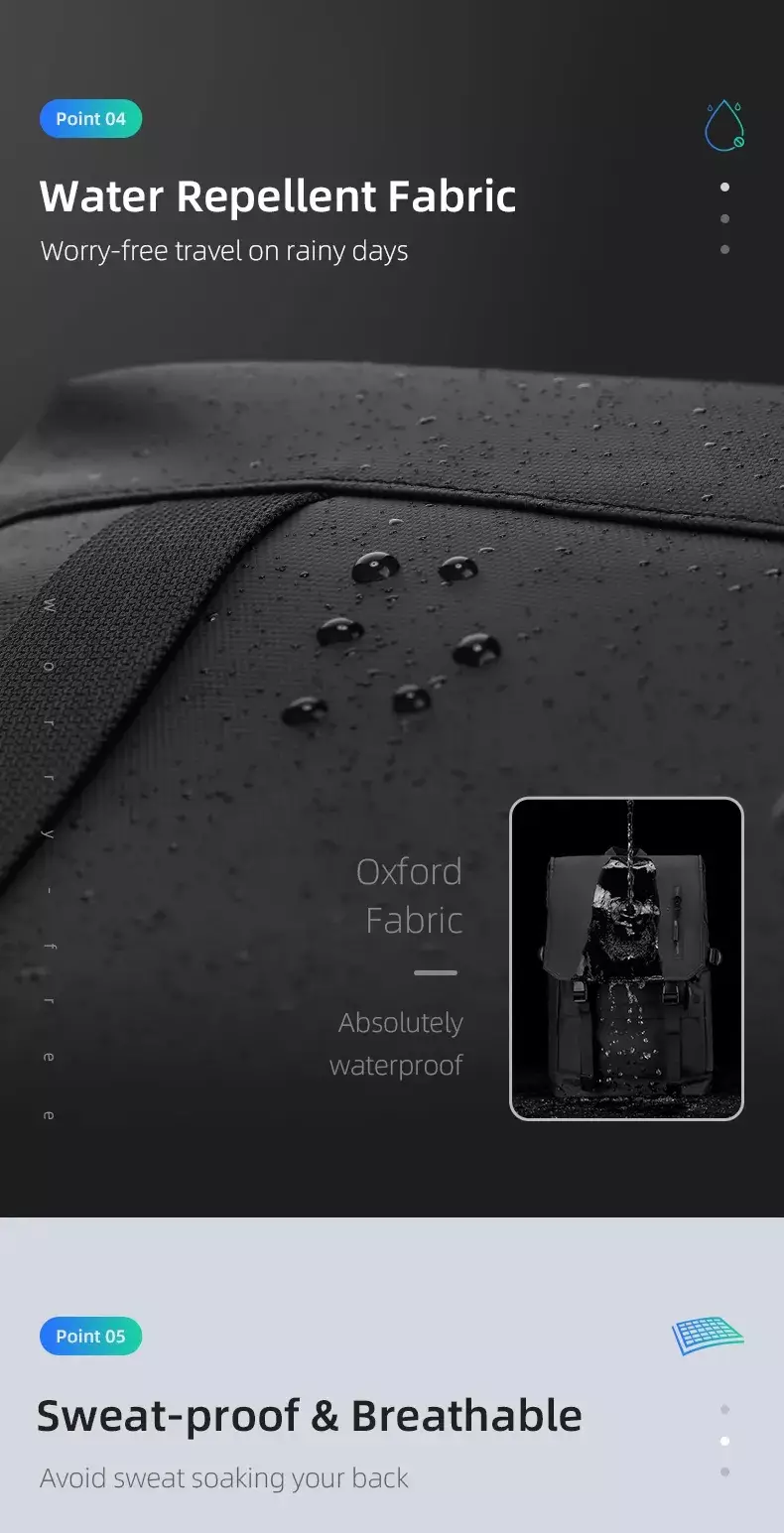 Mark Ryden MR5748SJ Backpack Bag USB - Tas Ransel Laptop 17 Inch USB - BLACK