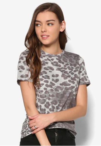 豹紋短袖T-shirt、 服飾、 印花時代RiverIsland豹紋短袖上衣最新折價