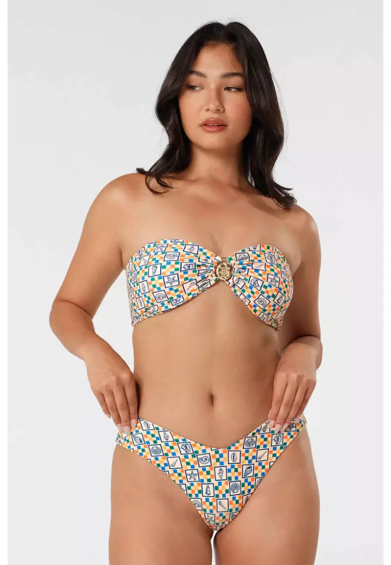 Maie Ruched Medium Bikini Bottoms / Conch Crush