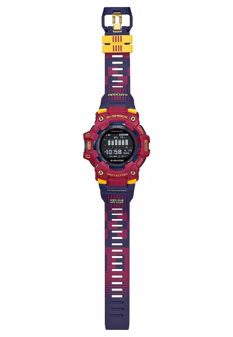 Casio G-Shock Limited Barcelona - Jam Tangan Digital Pria - Resin Strap - GBD-100BAR-4DR