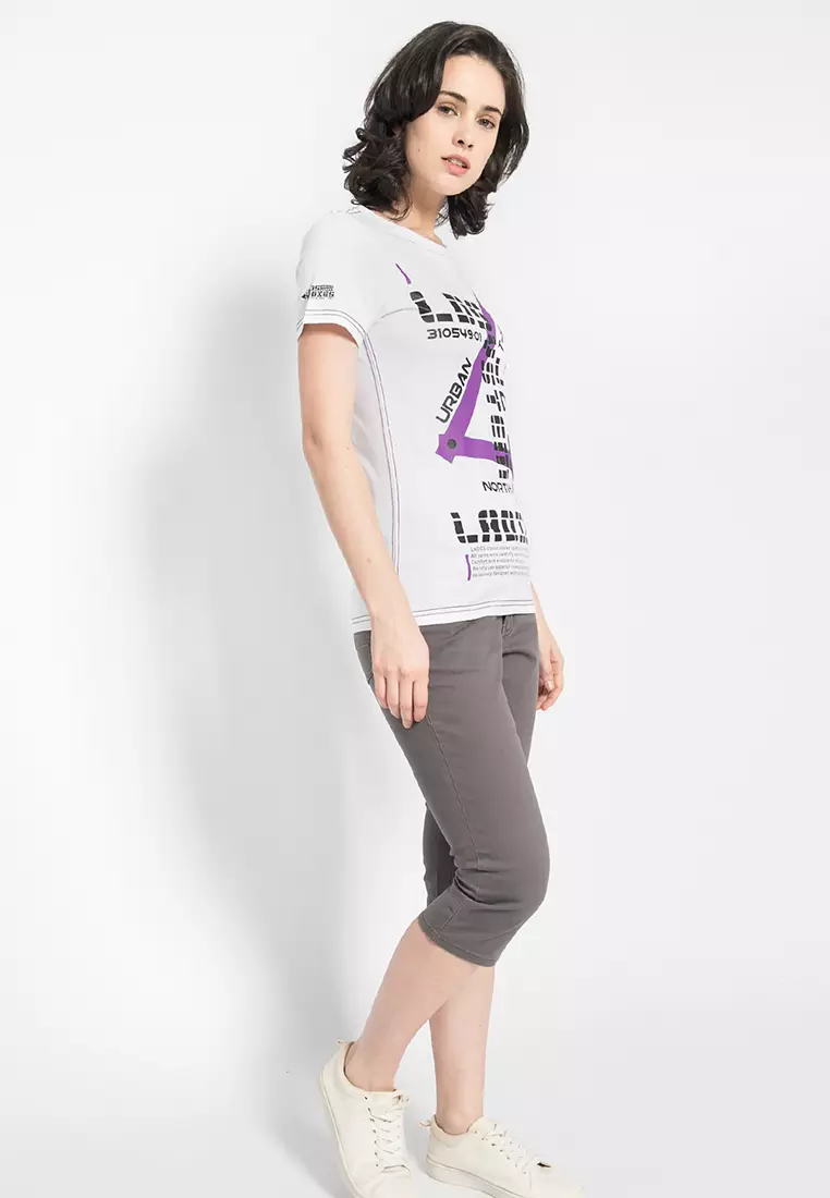 LGS Celana Wanita 7/8 Warna Abu Slim Fit LCR.118.661.150.C