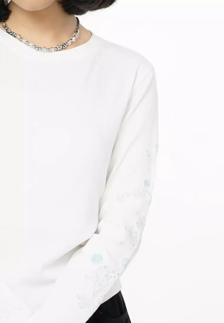 Greenlight Women's T-Shirt Long Sleeve Body Fit Embroidery Kahari HP-C020326