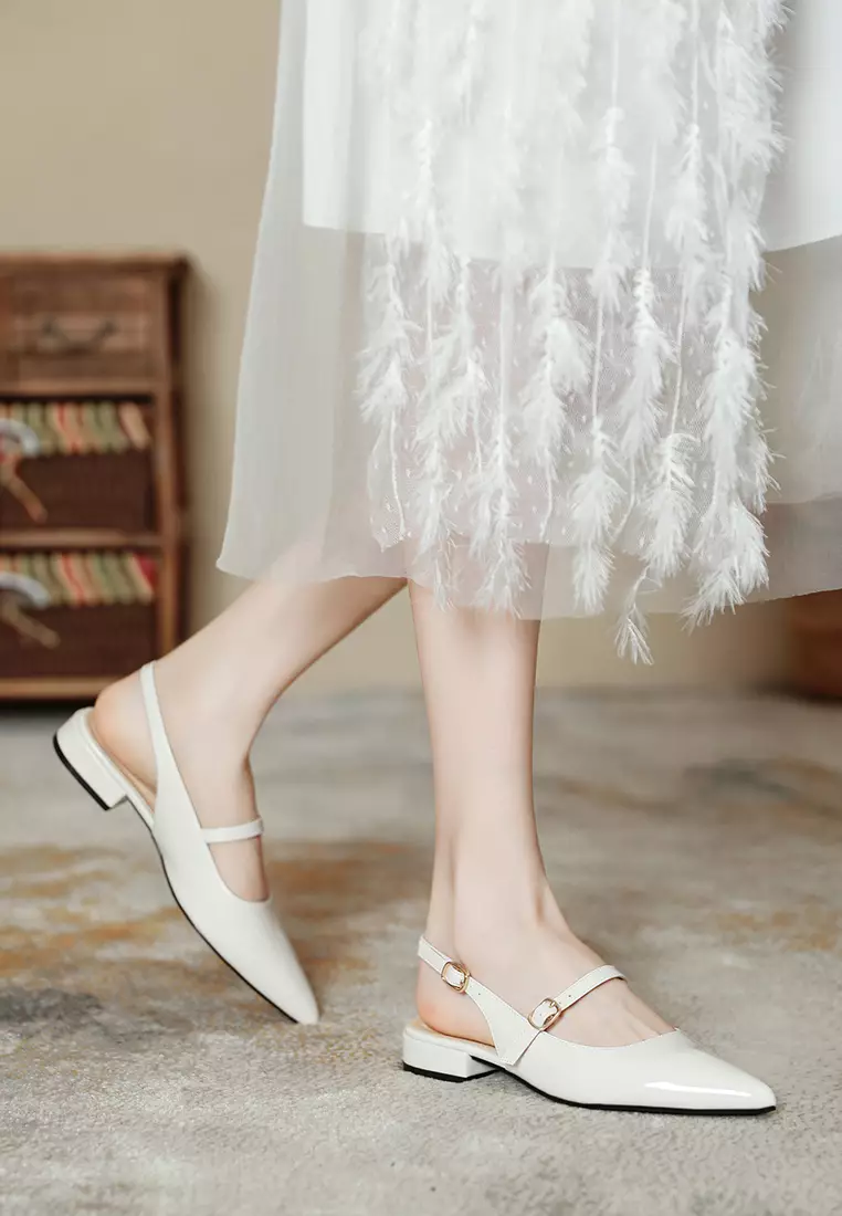 2.5CM Patent Leather Slingback Heel TE578-2