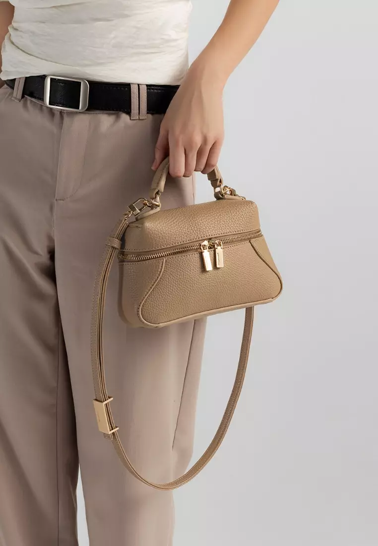 Zipzip Vanity Bag Togo - Dark Nude