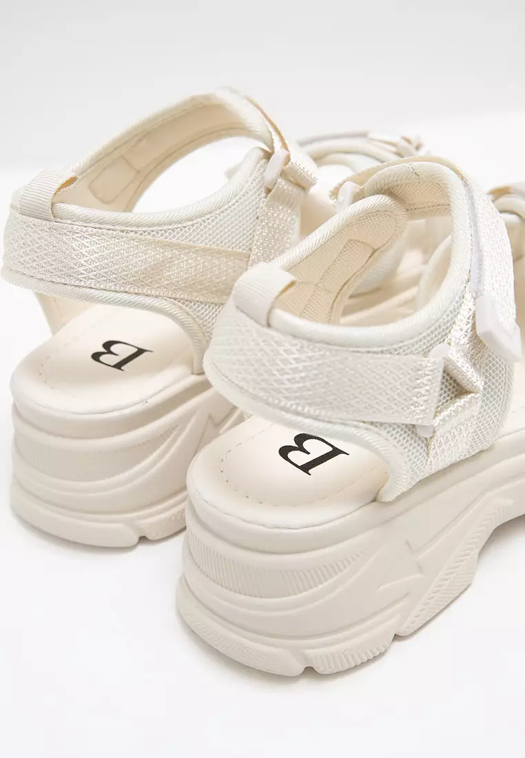 Sofia Millen Platform Sandal Broken White