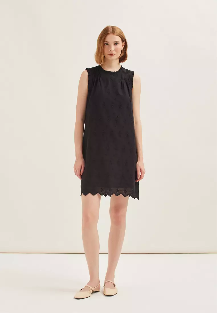 Cotton Broderie Shift Dress