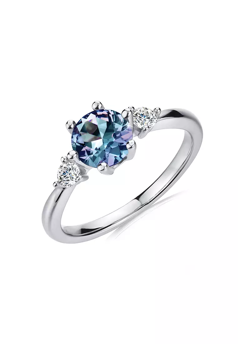 [ Alexandrite Collection ] Moya Printessa Alexandrite Ring WG - Cincin by Her Jewellery