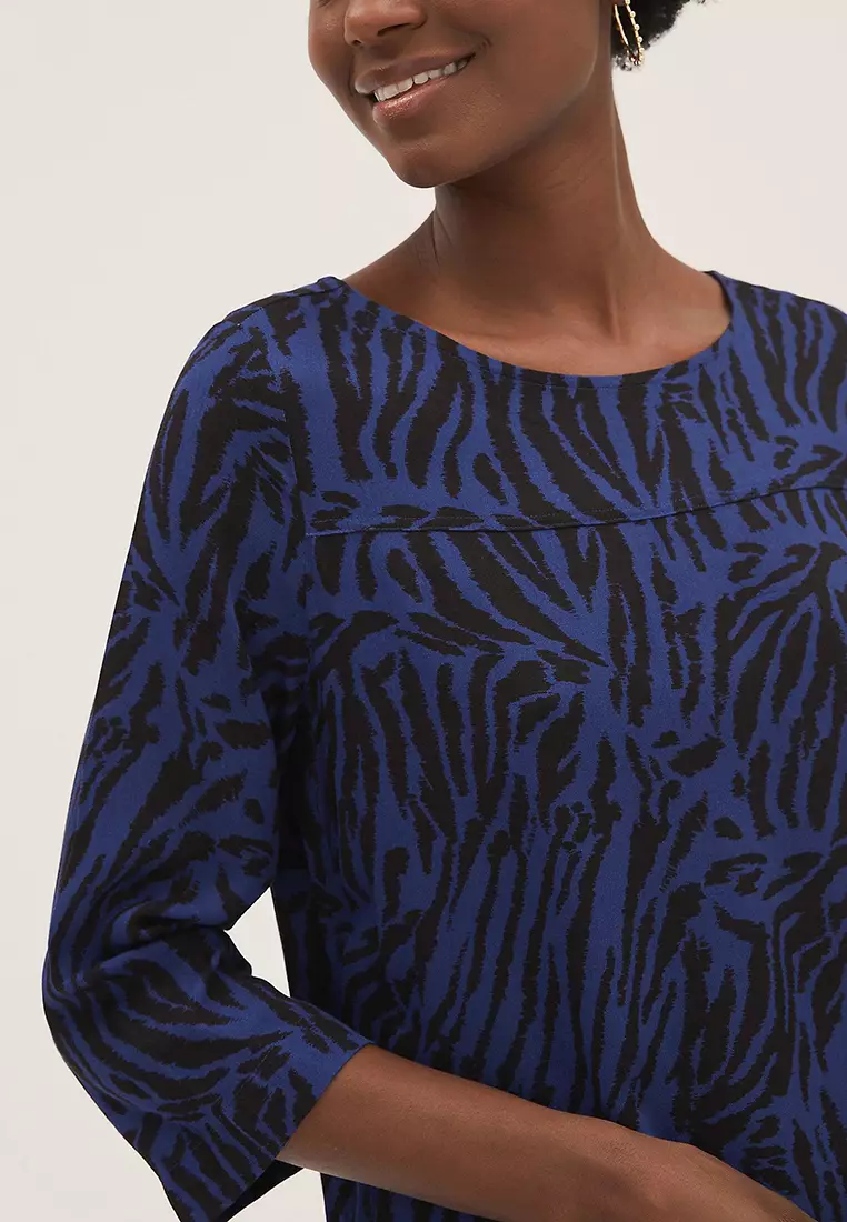 Animal Print Knee Length Shift Dress