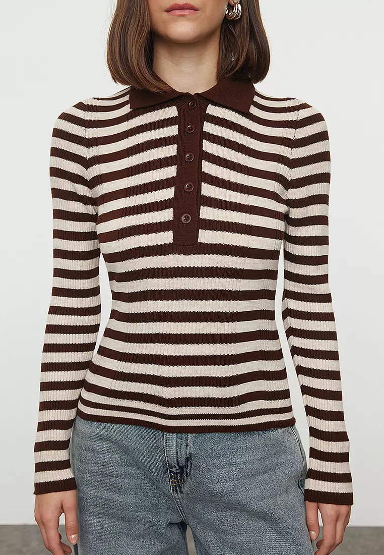 Striped Polo Jumper
