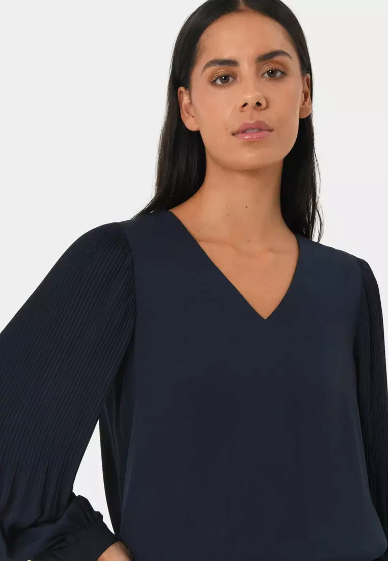 Charlotte Pleated Sleeve Top