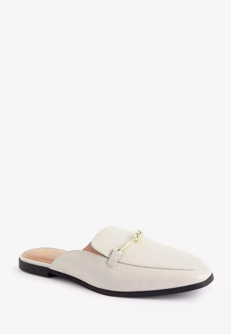 White leather mules shop