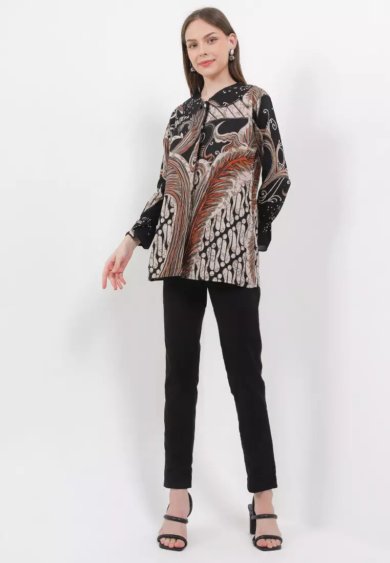 Wulu Blouse Batik Premium Wanita Casual Modern