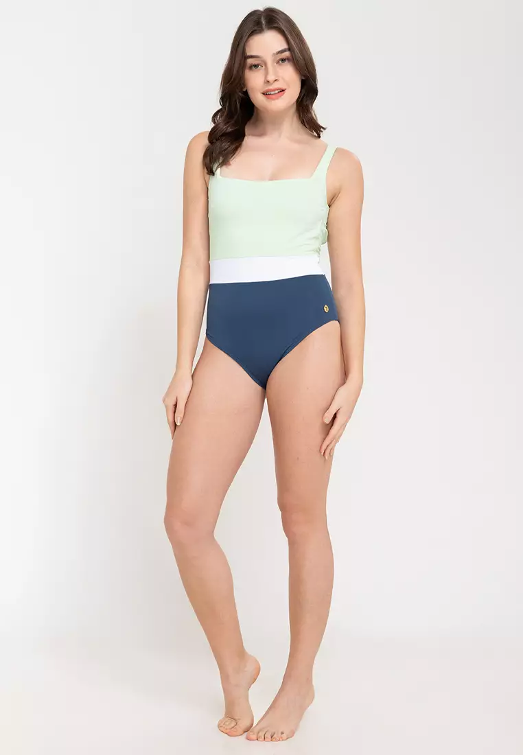 Buy Naked Sun Swimwear Harlow Square Neck Tri-color Maillot 2024 Online