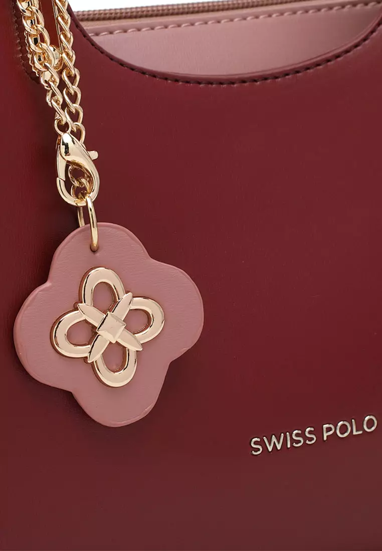 Women's Top Handle Bag / Sling Bag / Crossbody Bag - Red