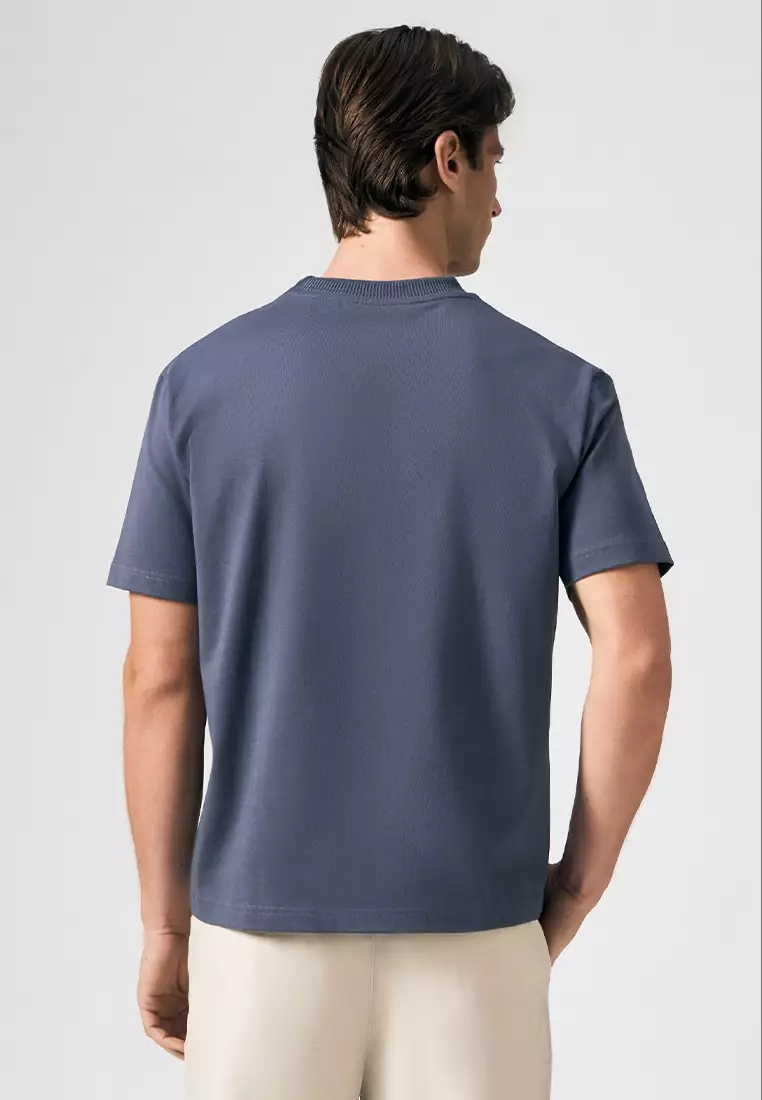 Sorona T-Shirt with Textured Collar Detail