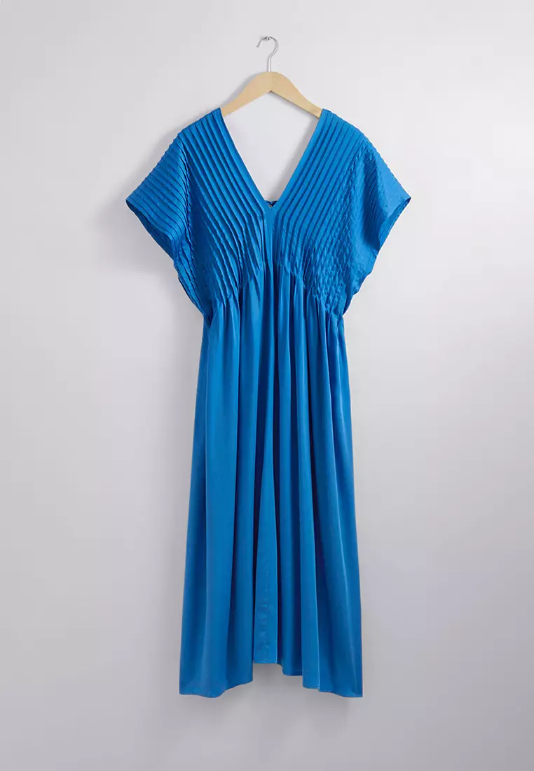 Pleated Midi Dress