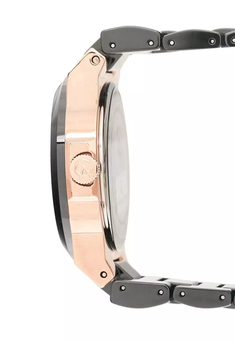 Alexandre Christie Jam Tangan Wanita - Black Rosegold - Keramik - 2862 BFBRGMA