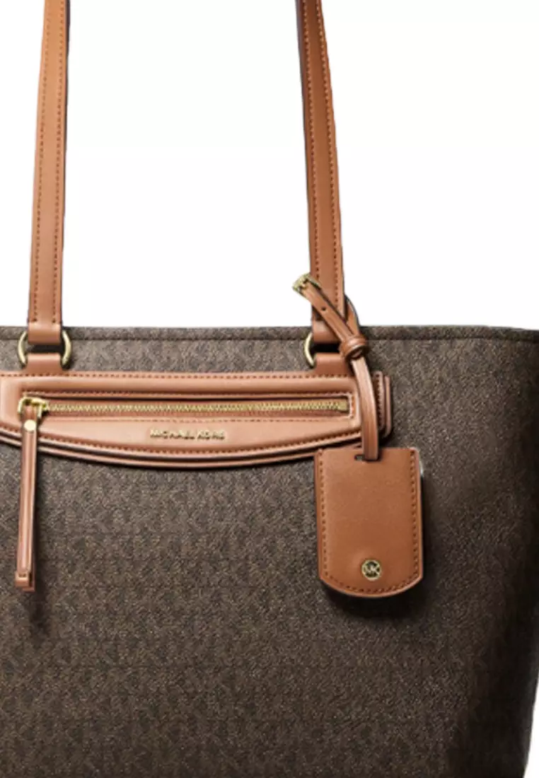Jual MICHAEL KORS Jet Set Women's Shoulder Bag in Brown Color Blocked ...