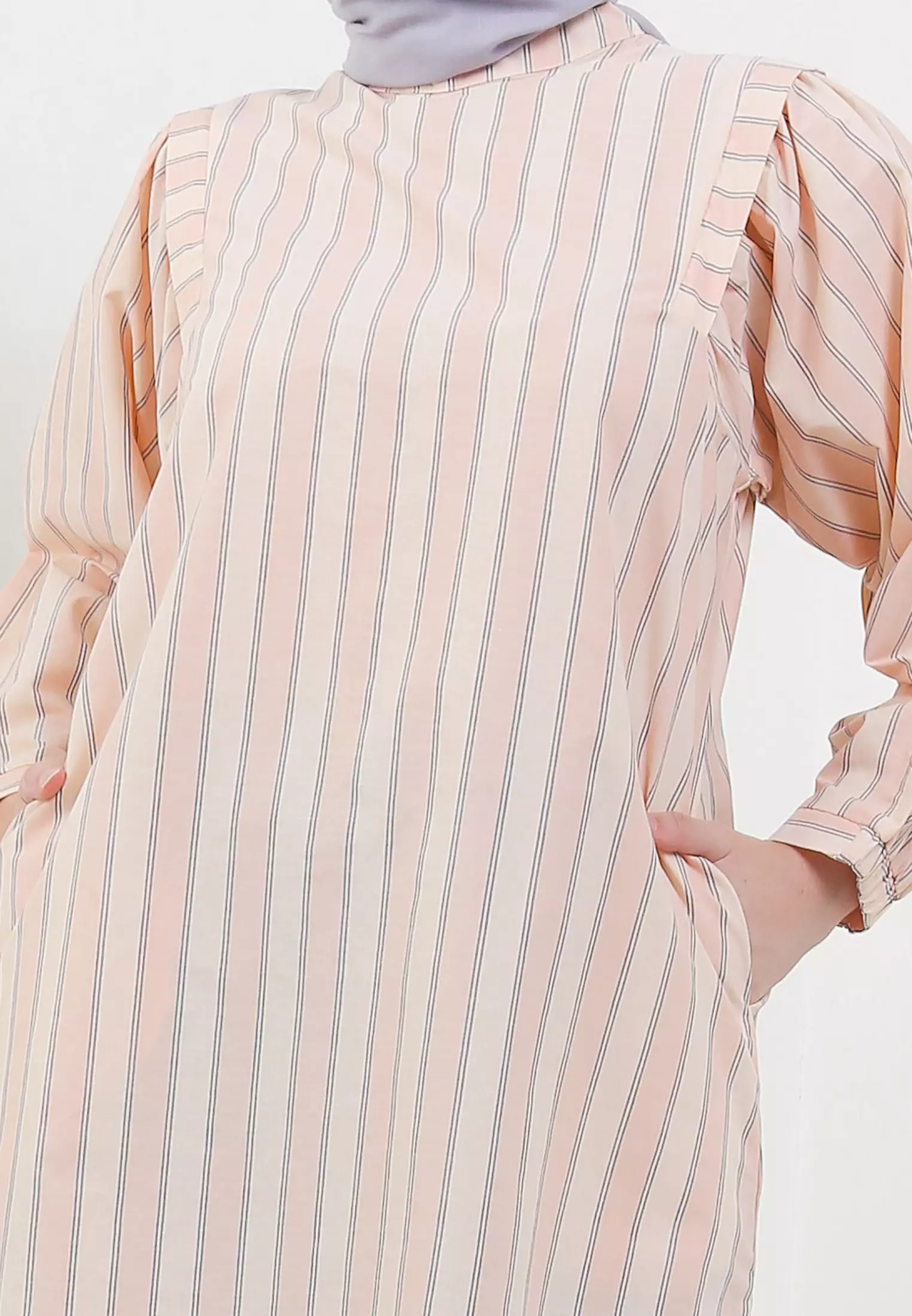 MFMW Glacier Tunik Peach Motif Salur