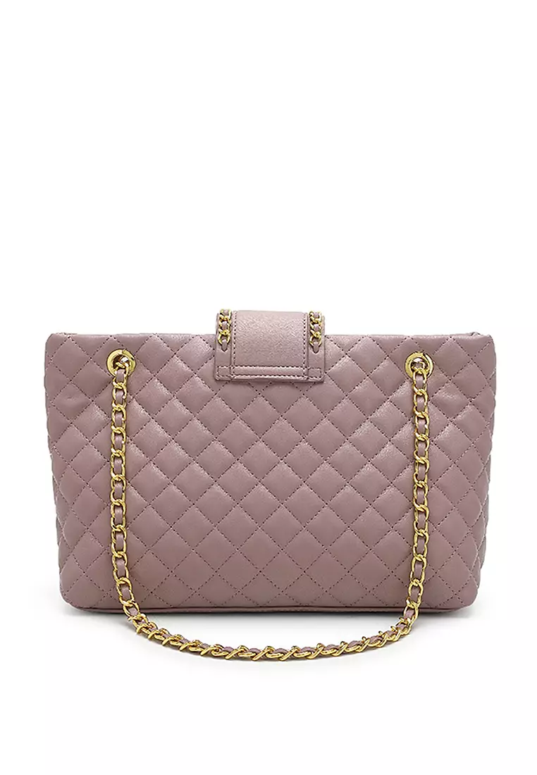 Buy Swiss Polo Quilted Top Chain Shoulder Bag Handbag Pink