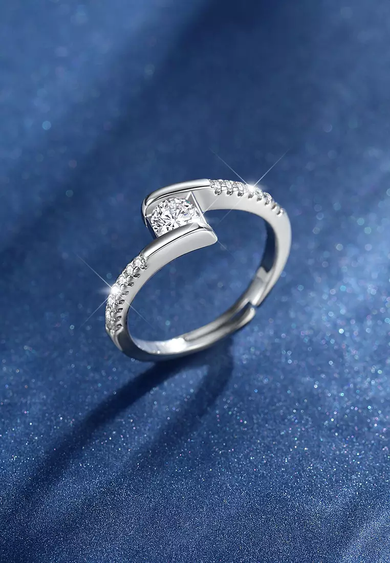 Cincin Wanita Original R010 Perhiasan Original Cewek Fashion Korea Adjustable Dilapisi Platinum