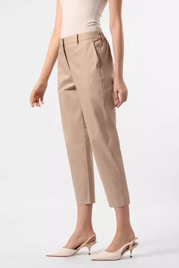 MINIMAL - Sinara - Reg Fit Chinos With Slit - Beige Warna Beige