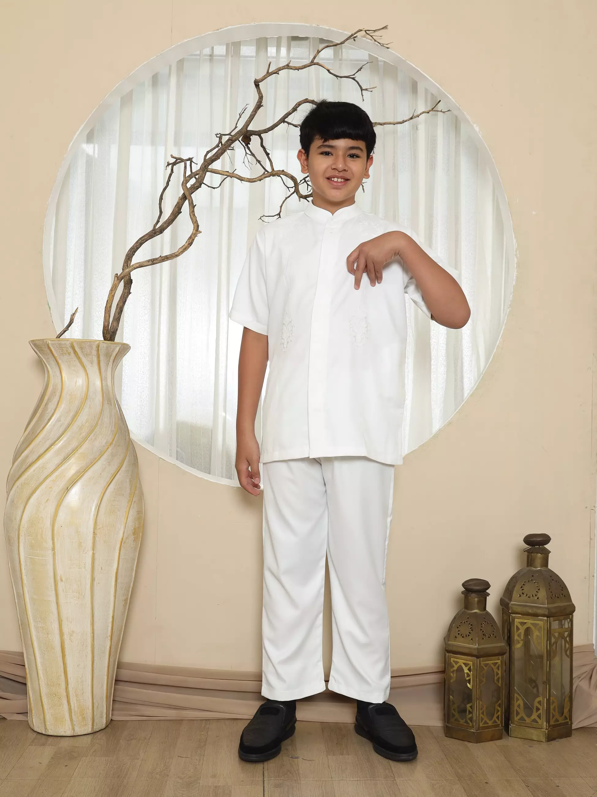 Baju Koko Anak KKA 47 White BW Putih Tulang