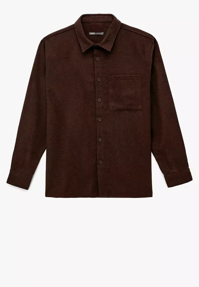 Regular Fit Buttoned Pocket Detailed Long Sleeve Shirt