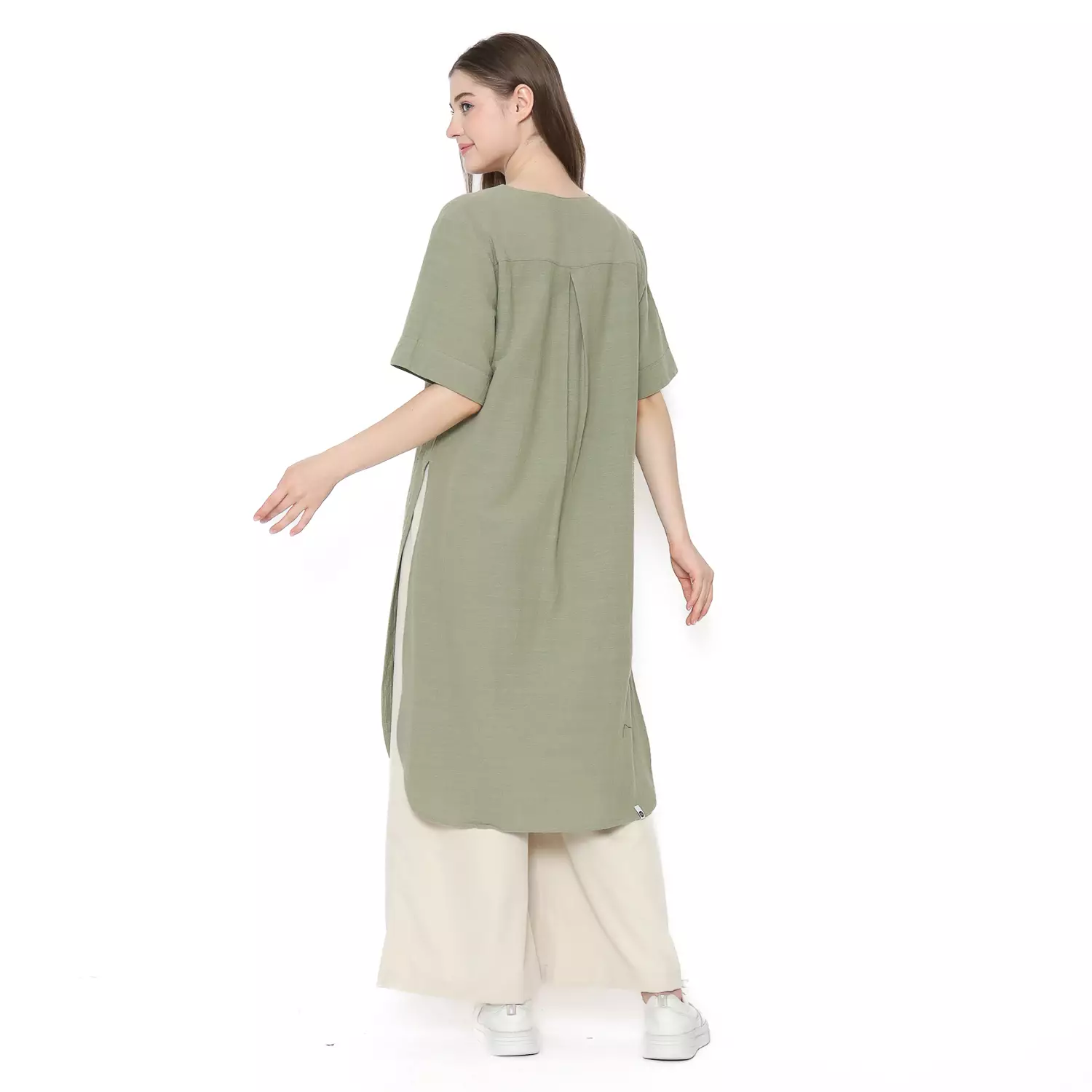 Spyderbilt kemeja lengan pendek Wanita Zura Tunic Ladies Shirt Planet Surf