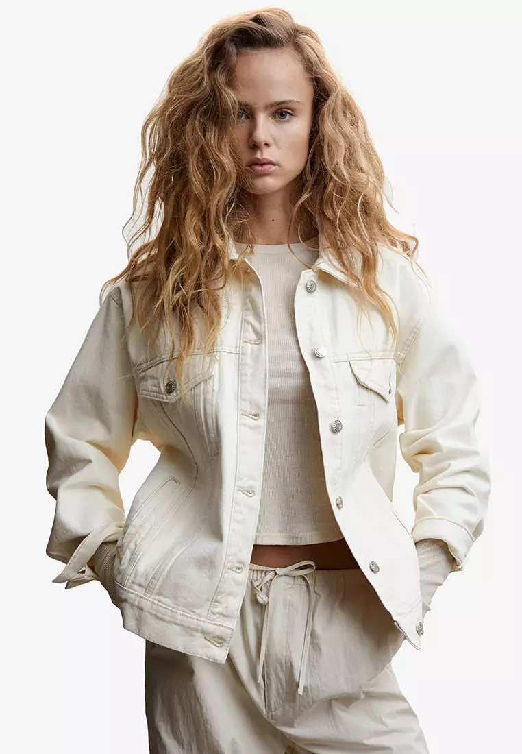 Mango hotsell cream jacket