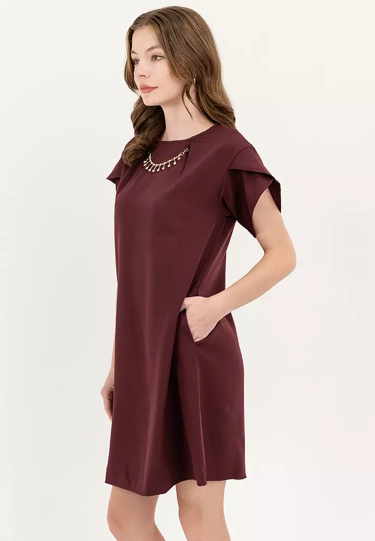 Croquette Tent Dress with Tulip Sleeves