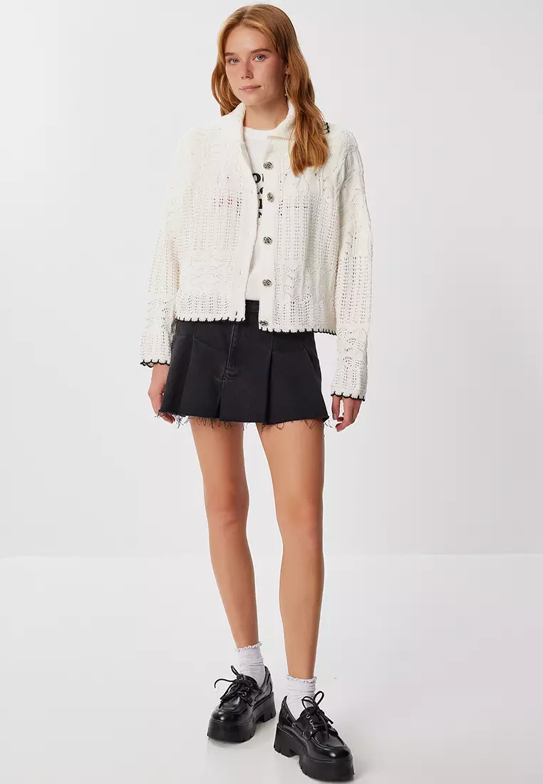 Openwork Knit Cardigan