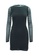 DIANE VON FURSTENBERG black diane von furstenberg Black Mesh Dress with Leather Trim 42298AA978D9F7GS_1
