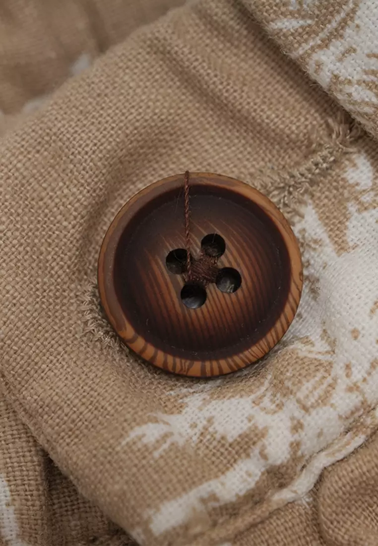 Men's Linen Cotton Low Rise Slim Tapered Bermuda Shorts