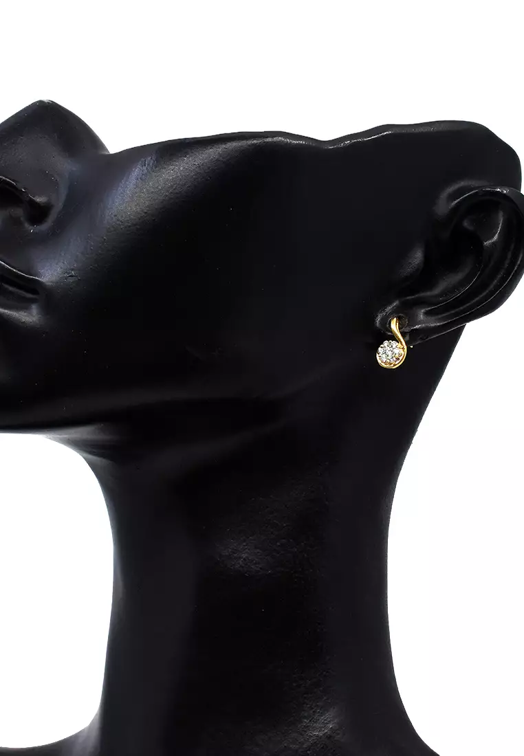 18K Yellow Gold Earrings with Diamonds