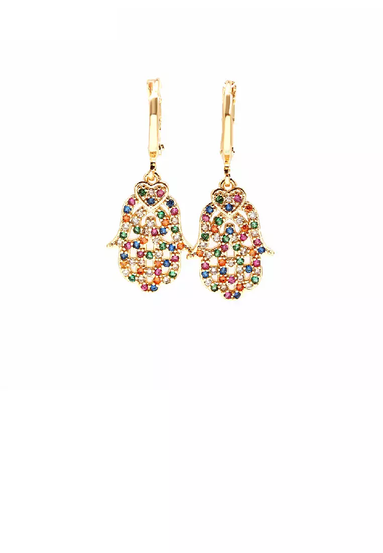Gold hotsell hand earrings