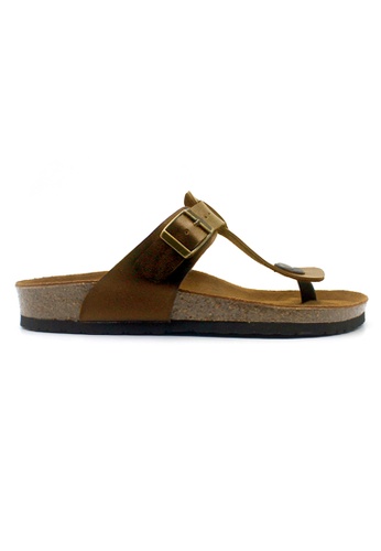 SoleSimple brown Copenhagen - Camel Leather Sandals & Flip Flops A4074SHEA2DA61GS_1
