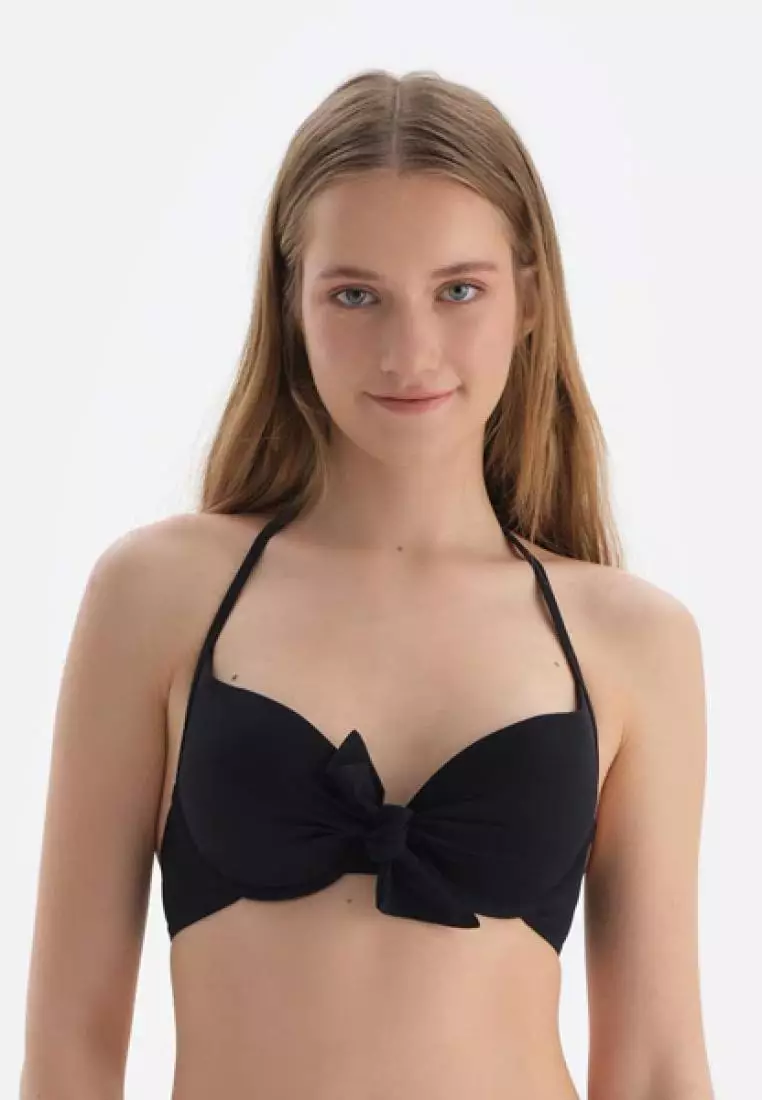Buy DAG Black Strapless Bikini Top Half padded Underwire