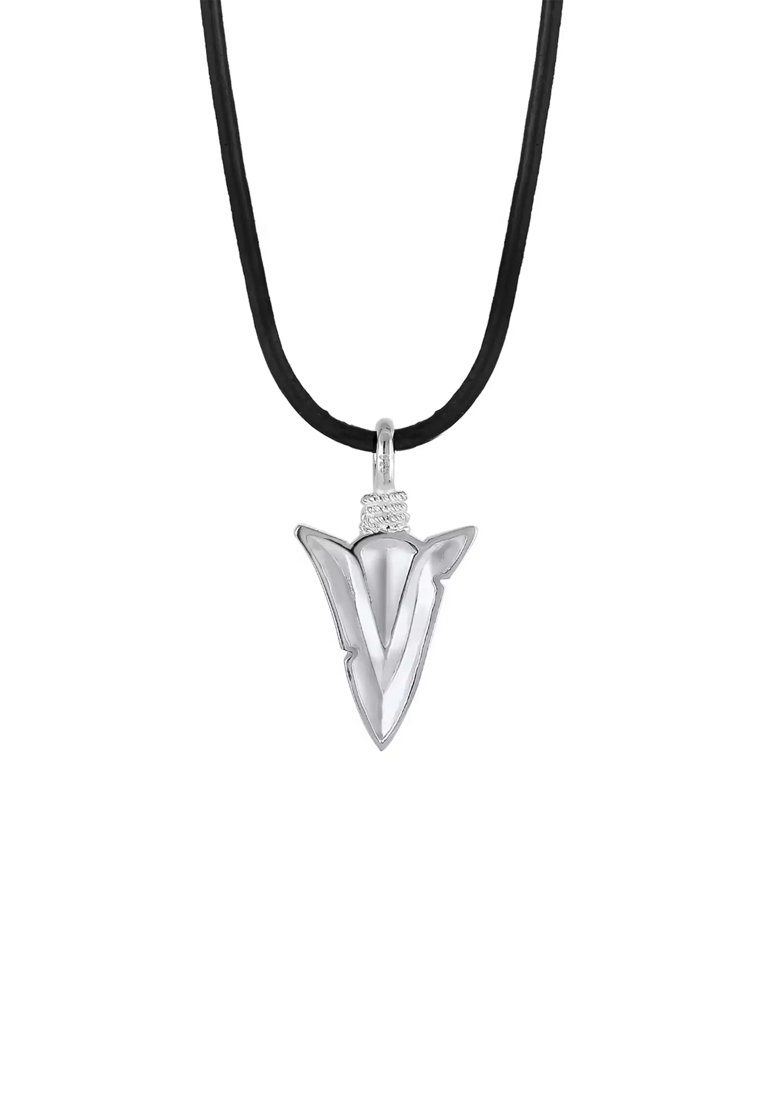 项链男士箭吊坠皮革