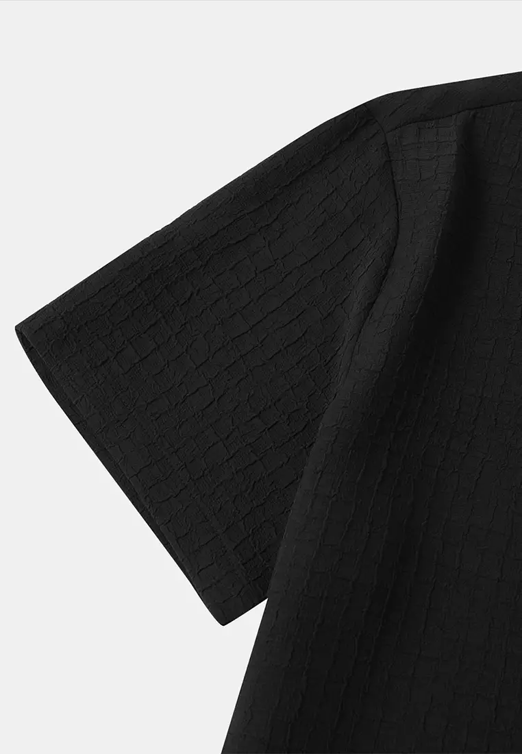 Solid Color Short Sleeve Shirt YL-A108