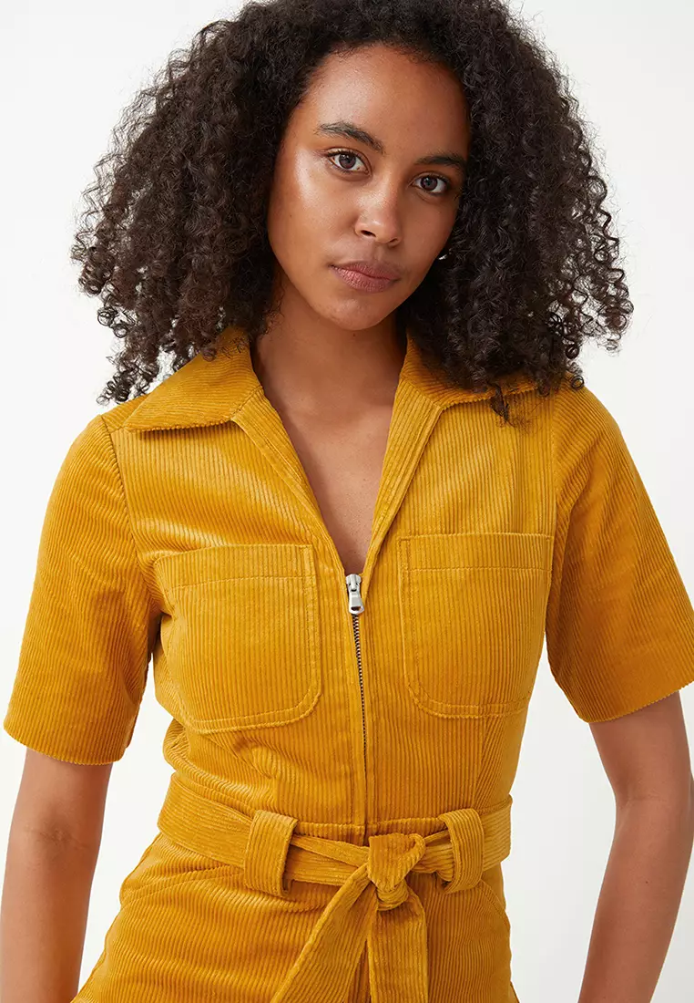 Belted Corduroy Jumpsuit