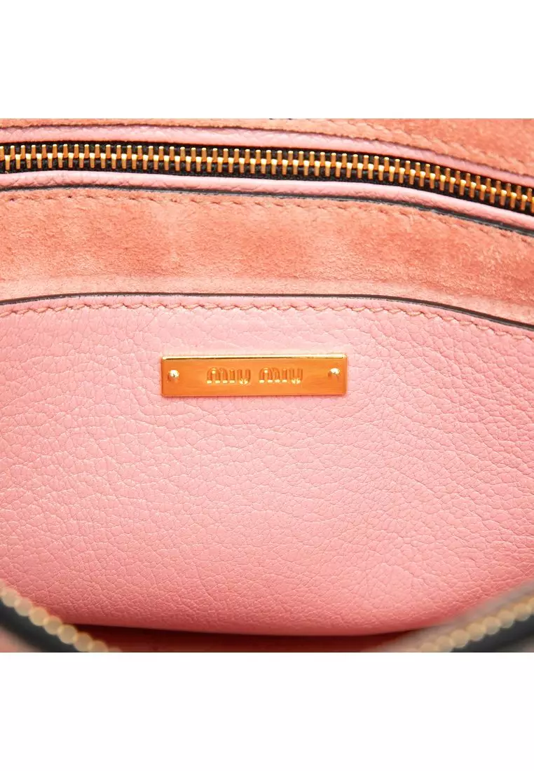 Pre-Loved Miu Miu Goatskin Madras Handbag