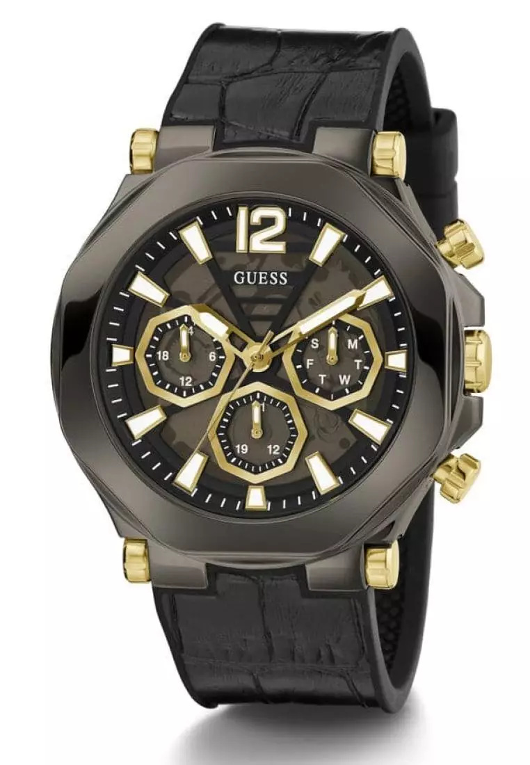 Mens black guess watch sale