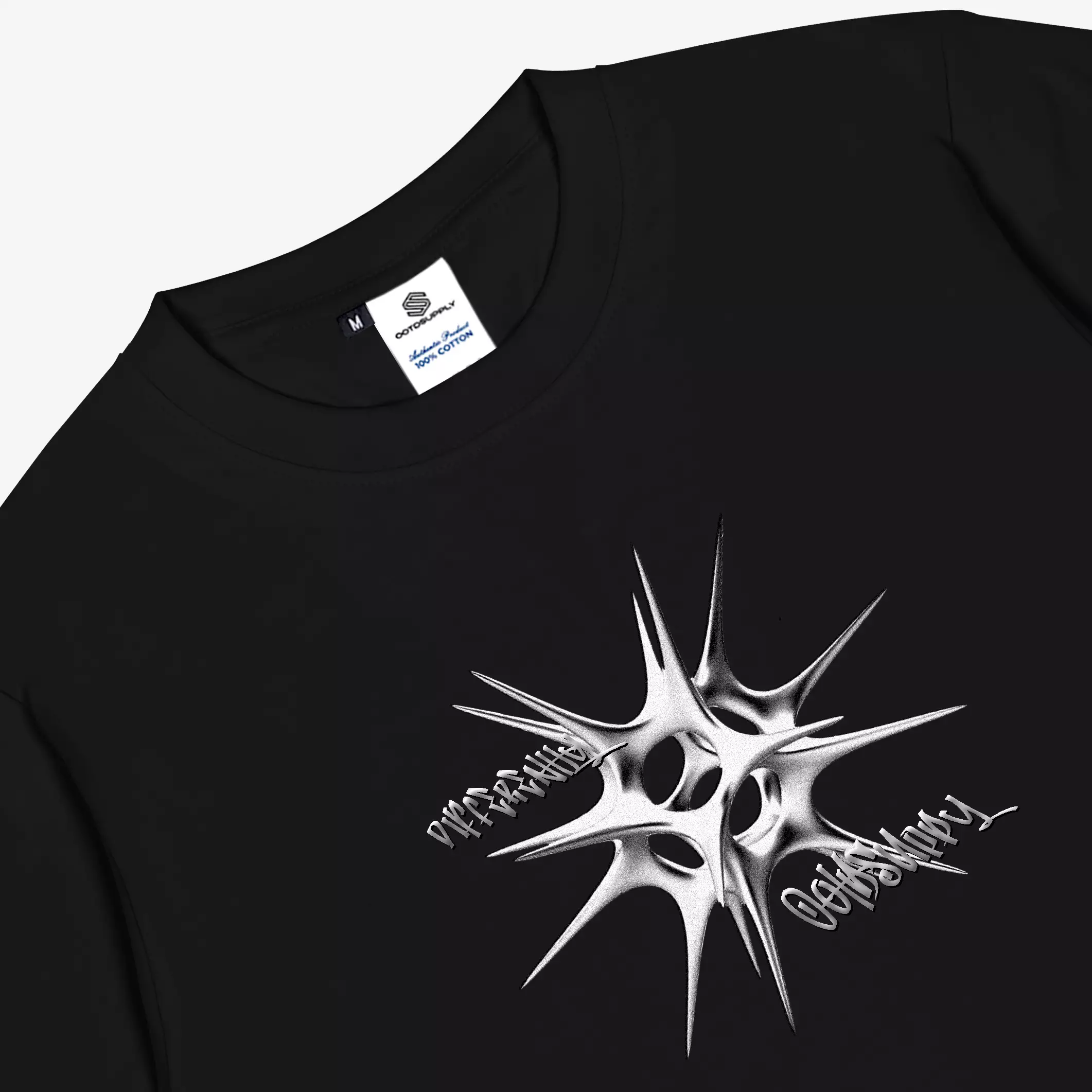 OOTDSUPPLY Reguler Tshirt 24s Differently Black & White Color | Kaos Pria & Wanita TS106