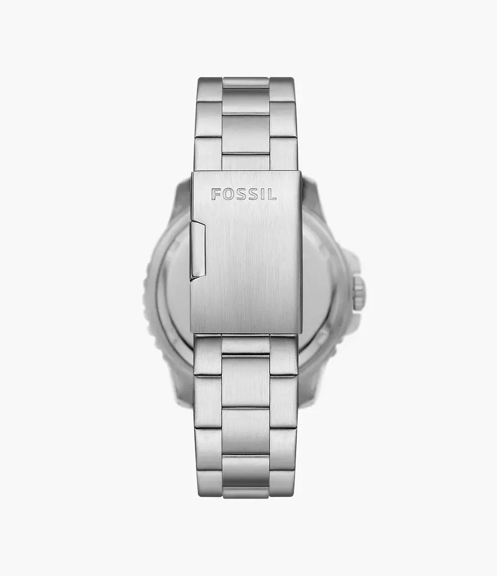 Fossil Fossil Blue GMT Stainless Steel Black Jam Tangan pria 46MM FS6092