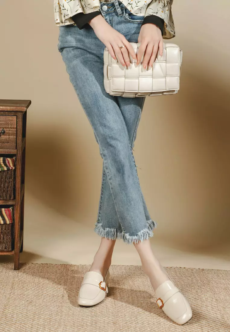 4CM Buckle Leather Loafer TE6988-5