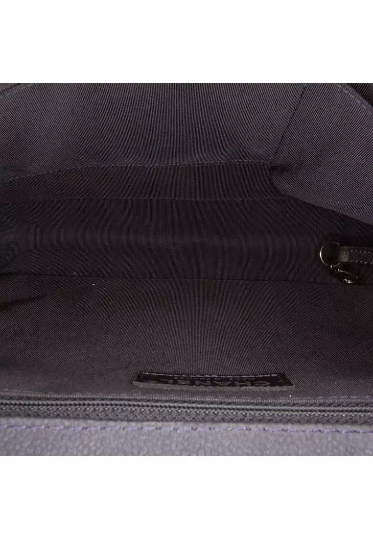 Pre-Loved Chanel Large Iridescent Quilted Caviar Boy Flap