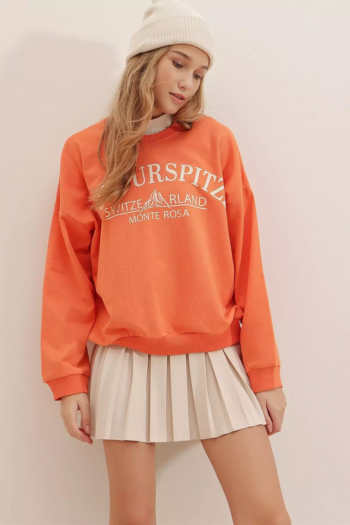 Printed Oversized Sweatshirt